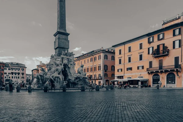 Rome Italië Juni 2021 Piazza Navona Significant Voorbeeld Van Barokke — Stockfoto