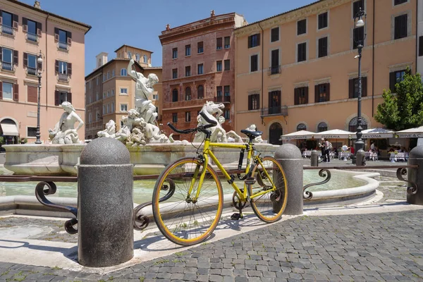 Rome Italie Juin 2021 Fontaine Neptune Sur Piazza Navona Exemple — Photo