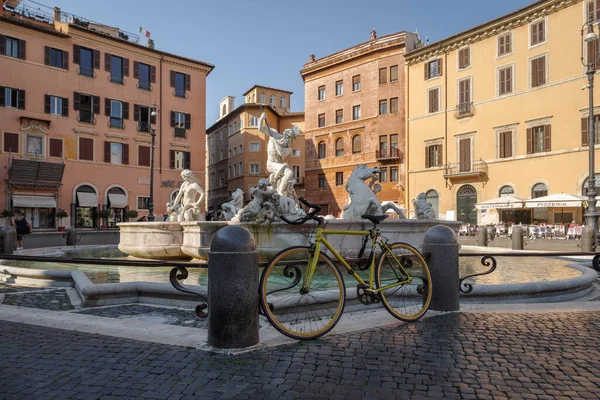 Rome Italie Juin 2021 Fontaine Neptune Sur Piazza Navona Exemple — Photo