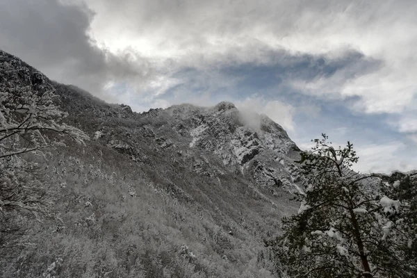 Зима Лигурийских Альпах Регион Пьемонт Северо Запад Италии — стоковое фото