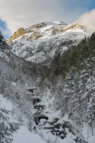 Winterzeit Den Ligurischen Alpen Region Piemont Nordwest Italien — Stockfoto