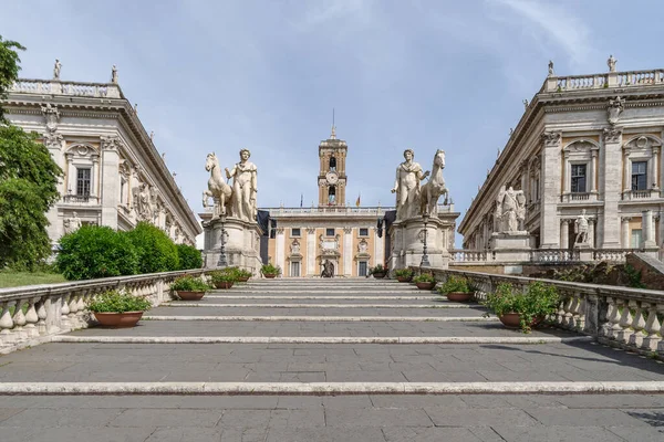 Escalera Capitolio Junto Plaza Campidoglio Roma Unesco Lacio Italia — Foto de Stock