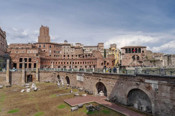 Rom Italien Juni 2021 Forum Des Trajan Trajanmarkt Entlang Der — Stockfoto