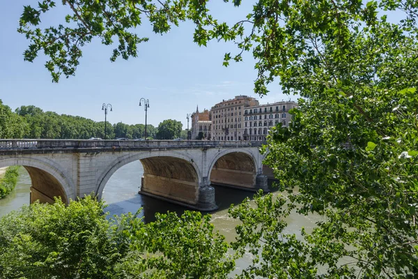 Cavour Brücke Rom Tiber Italien — Stockfoto