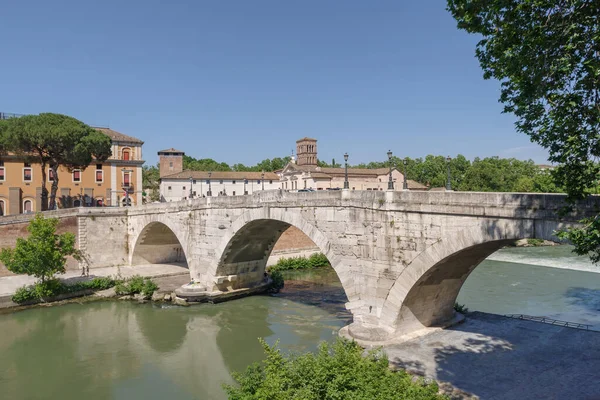 Tiberinsel Isola Tiberina Und Tiber Rom Italien — Stockfoto