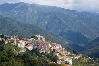 Triora. İtalya Liguria bölgesinin antik köy