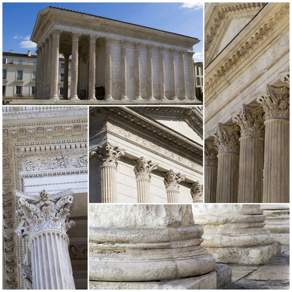 Maison Carree - római templom. Nimes, Franciaország — Stock Fotó