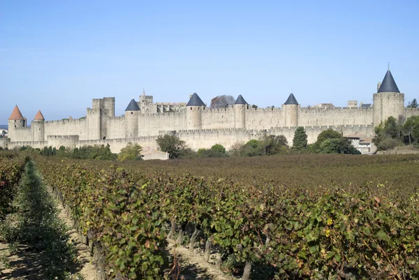 Carcassonne, Fransa'nın tarihi kuvvetlendirilmiş şehir — Stok fotoğraf