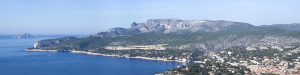 Pohled na krajinu národního parku Calanques — Stock fotografie