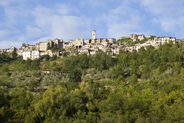 İtalya. Imperia il. Ortaçağ Köyü Triora