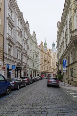 Prague, Czech Republic - 4 November 2025: View of the street of the Jewish quarter of Josefov, Prague, Czechia