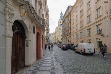 Prag, Çek Cumhuriyeti - 4 Kasım 2025: Josefov, Prag, Çek Cumhuriyeti 'nin Yahudi mahallesinin manzarası