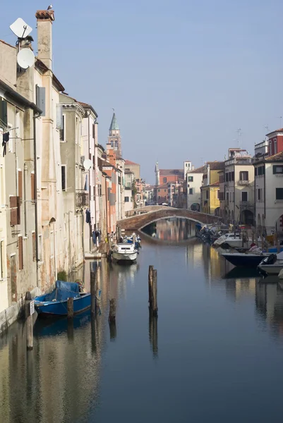 Itália, Chioggia. Vista do Canal Vena — Fotografia de Stock