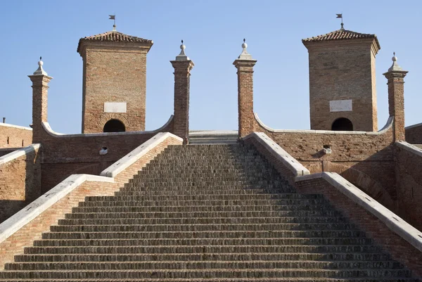 Most v Comacchio, Itálie — Stock fotografie