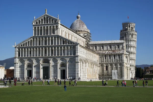 Pisa, Olaszország. Dóm és ferdetorony — Stock Fotó