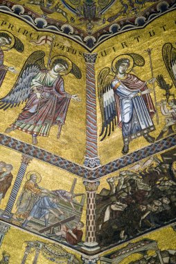 Ceiling mosaics of the Florence Baptistery clipart