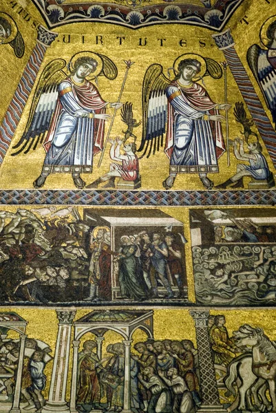 Ceiling mosaics of the Florence Baptistery Stock Photo