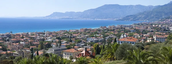 Panorama van Bordighera, Italiaanse Riviera — Stockfoto