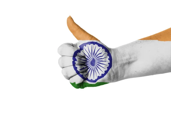 拇指为印度 — 图库照片