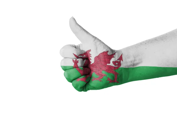 Tummen upp för Wales — Stockfoto