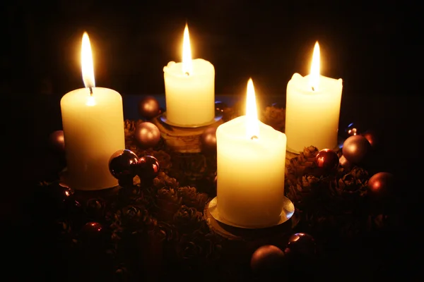 Χριστουγεννιάτικο κερί — Φωτογραφία Αρχείου