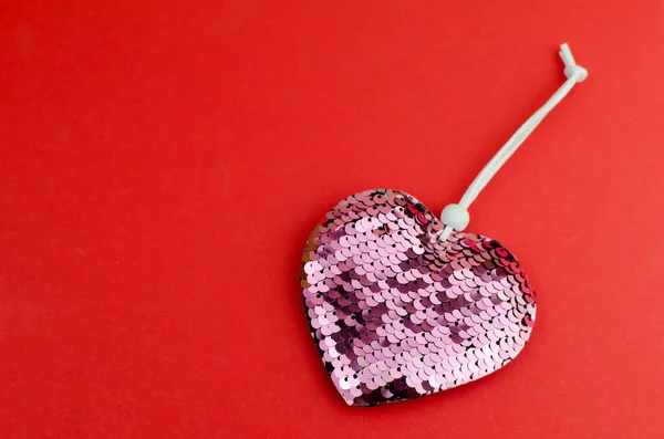 Glanzend hart voor Valentijnsdag — Stockfoto
