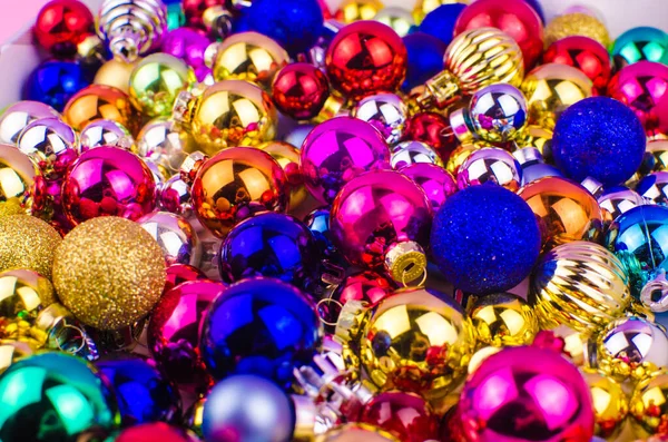 Colorful background for new year theme with christmas balls Royalty Free Stock Photos