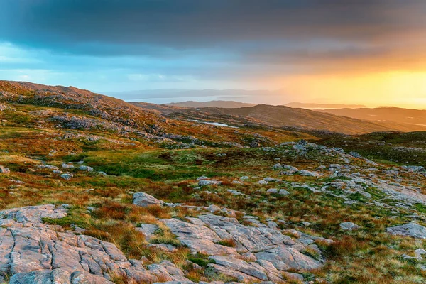 Glorious Sunset Top Bealach Applecross Nc500 Route Scotland — Stock Photo, Image