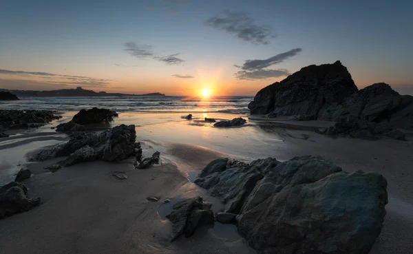 Lusty glasyr Beach på Newquay Cornwall — Stockfoto