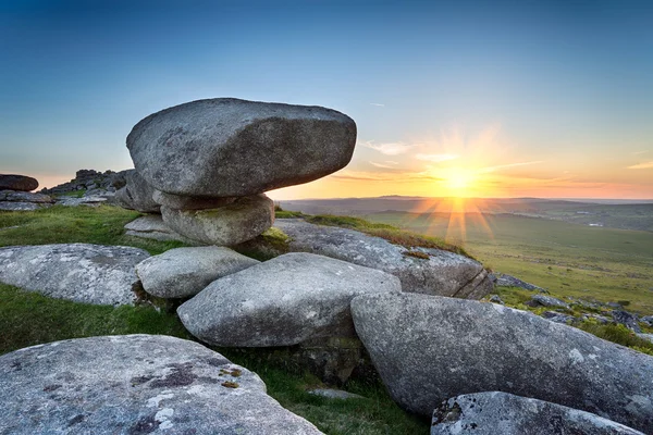 Bodmin Moor günbatımı — Stok fotoğraf