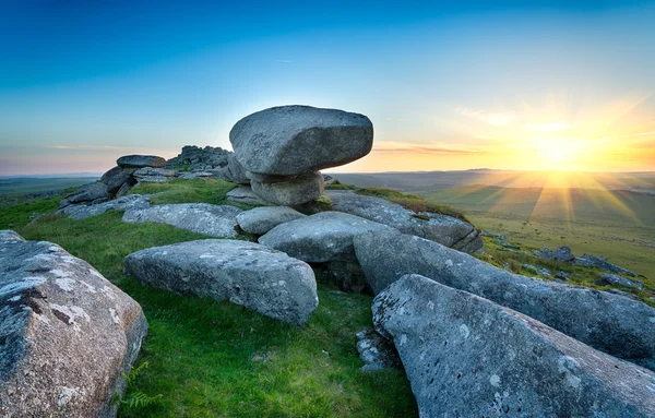 Puesta de sol en Kilmar Tor —  Fotos de Stock