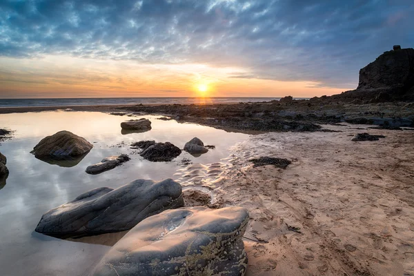 Playa de Sandymouth — Foto de Stock
