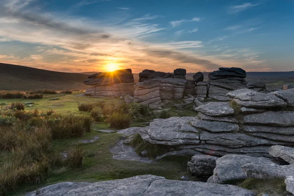 Combestone Tor op Dartmoor — Stockfoto