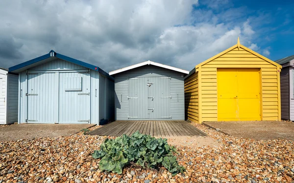 Plážové chatky v Hastingsu — Stock fotografie