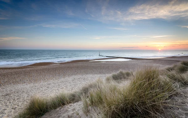 Zandduinen op hengistbury hoofd — Stockfoto