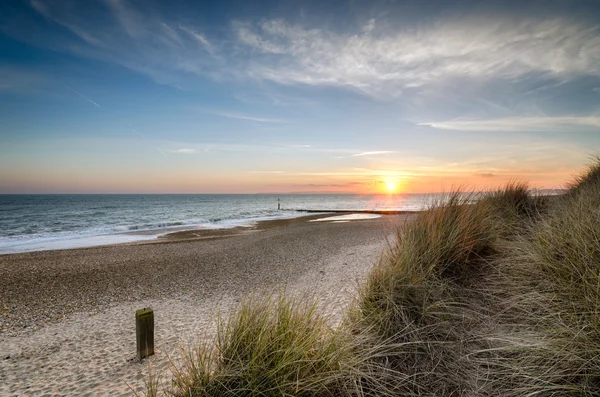 Tramonto a Hengistbury Head — Foto Stock