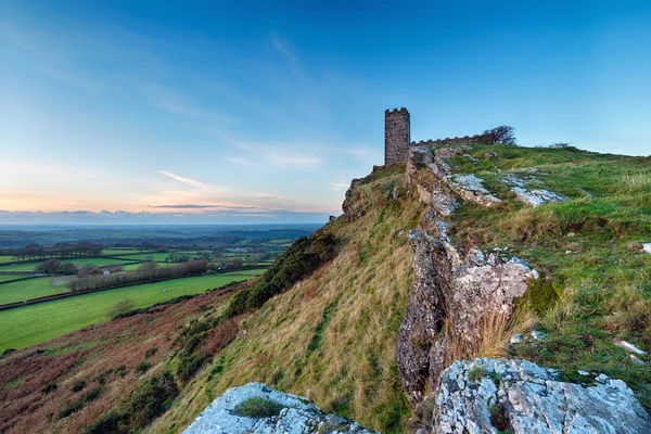 Sunset at Brent Tor — Stock Photo, Image