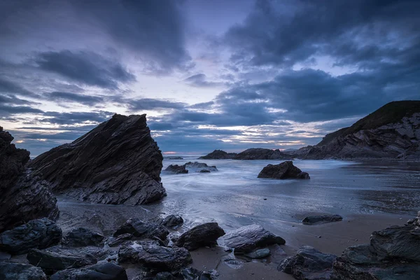 The Cornwall Coast at Night — Stock Photo, Image