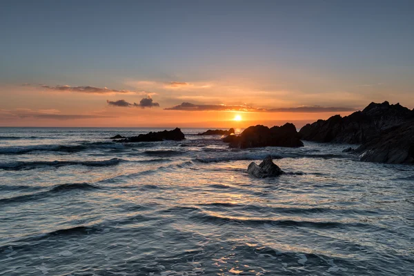 Pobřeží Cornwallu v Whitsand zálivu — Stock fotografie