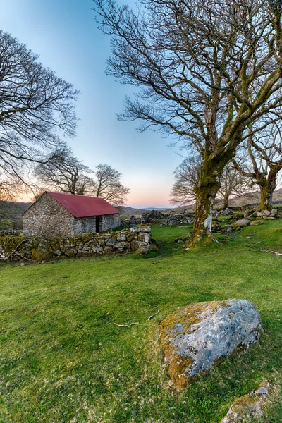 Old Red Roof Barn — Stock Photo, Image