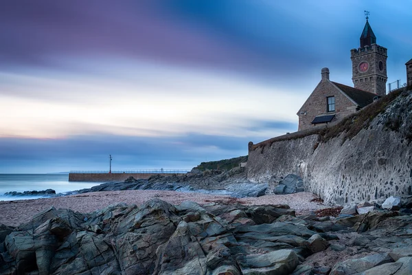 Porthleven hodinová věž — Stock fotografie