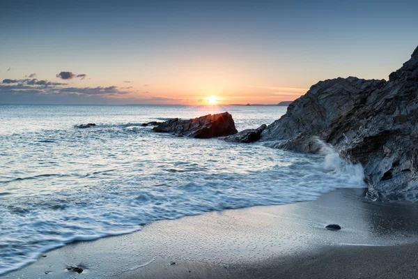 Praia de Hemmick em Cornwall — Fotografia de Stock