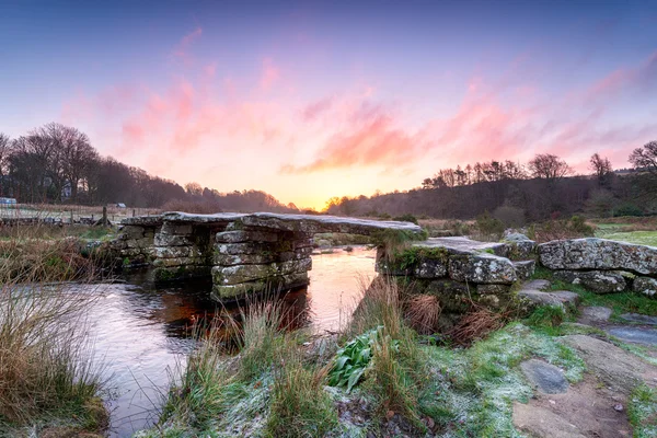 Dartmoor Clapper Bridge — Stock Photo, Image