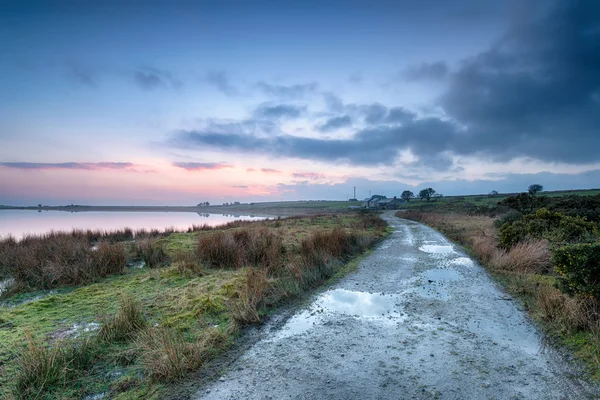 Nightfall over Dozmary Pool — Stockfoto