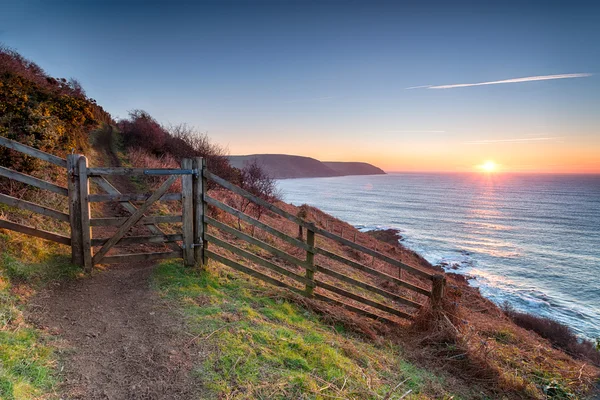 Cornwall sahilindeki Lantivet Bay — Stok fotoğraf