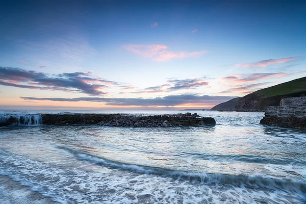 Portwrinkle porto em cornwall — Fotografia de Stock