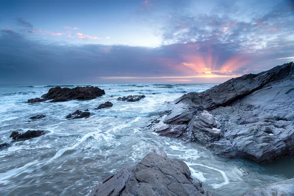 Puesta de sol océano — Foto de Stock