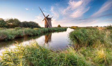 Windmill on the Norfolk Broads clipart