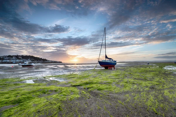 Boote bei Ebbe — Stockfoto