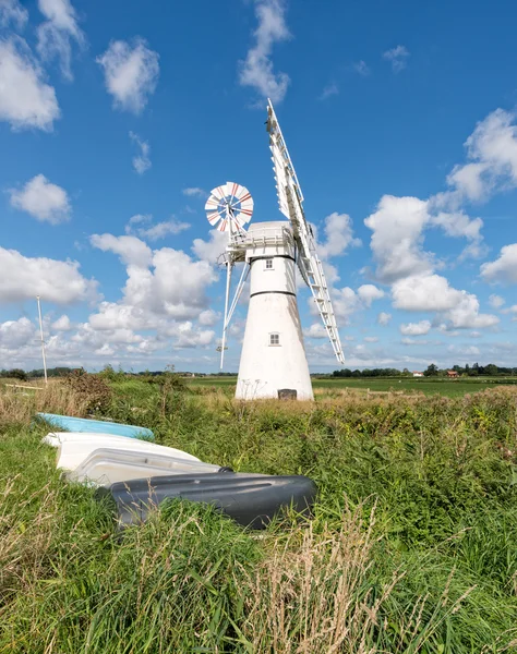 Norfolk'taki Thurne, yel değirmeni — Stok fotoğraf